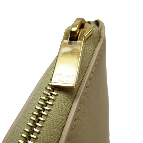 CELINE Clutch bag Cream x Brown leather - Picture 5 of 10